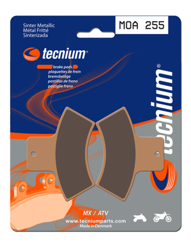 Plaquettes de frein TECNIUM MX/Quad métal fritté - MOA255