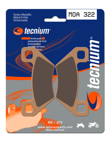 TECNIUM MX/ATV Sintered Metal Brake pads - MOA322