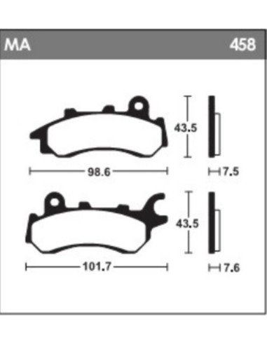 TECNIUM Organic Brake Pads - MA458