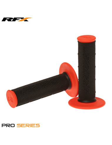 Paire de poignées bi-composant RFX Pro Series partie centrale noire  (Noir/Orange)