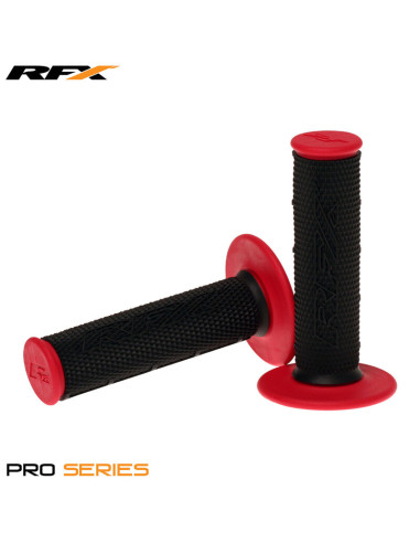 Paire de poignées bi-composant RFX Pro Series partie centrale noire  (Noir/Rouge)