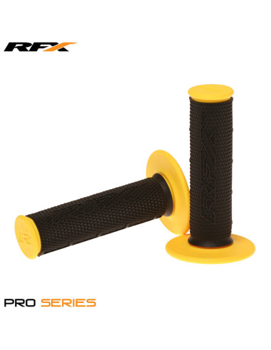 RFX Pro Series Dual Compound Grips Black Centre (Black/Yellow) Pair