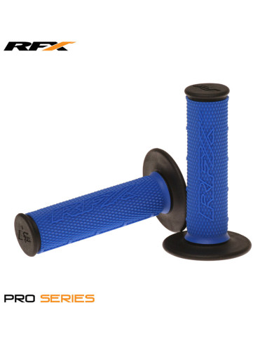 RFX Pro Series Dual Compound Grips Black Ends (Blue/Black) Pair