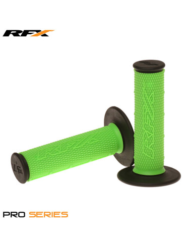 Paire de poignées bi-composant RFX Pro Series extrémités noires (Vert/Noir) Paire