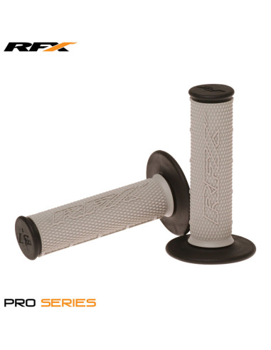 RFX Pro Series Dual Compound Grips Black Ends (Grey/Black) Pair