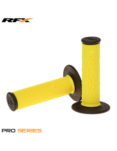 RFX Pro Series Dual Compound Grips Black Ends (Yellow/Black) Pair