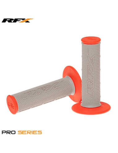 RFX Pro Series Dual Compound Grips Grey Centre (Grey/Orange) Pair