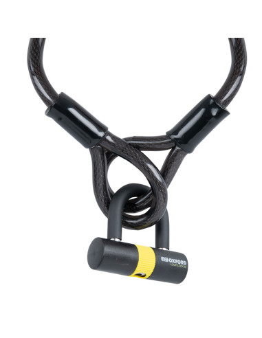 OXFOR Loop Lock Cable Lock 15mm x 2.0m + Mini Shackle
