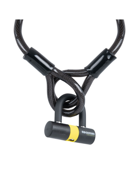 Antivols Câble antivol OXFORD Loop Lock15 + Mini-cadenas - 15mm x 2.0m