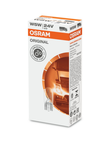 OSRAM Original Line W5W Light Bulbs 12V 5W - x10