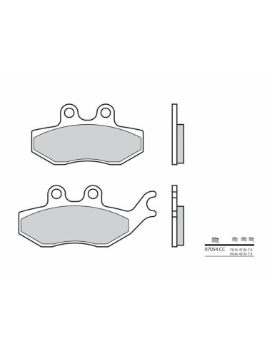 Plaquettes de frein BREMBO Scooter carbone céramique - 07054