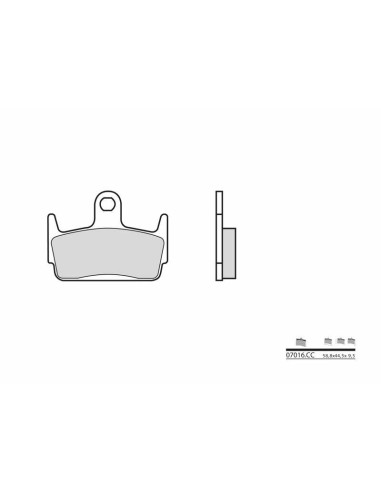 Plaquettes de frein BREMBO Scooter carbone céramique - 07016