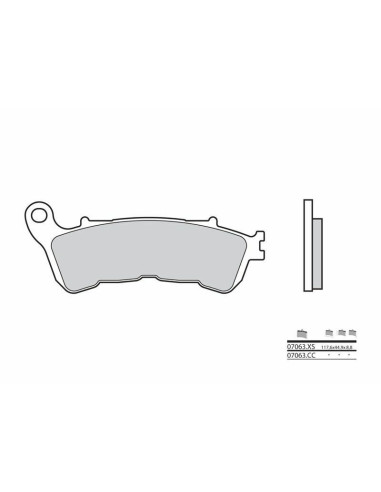 Plaquettes de frein BREMBO Scooter carbone céramique - 07063