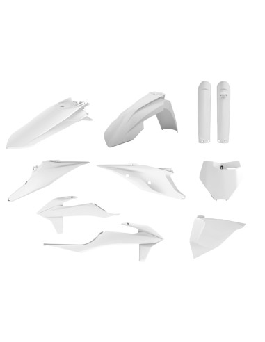 Kit plastique POLISPORT blanc - KTM SX/SX-F