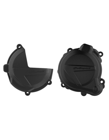POLISPORT Clutch and Ignition Covers Protectors Black