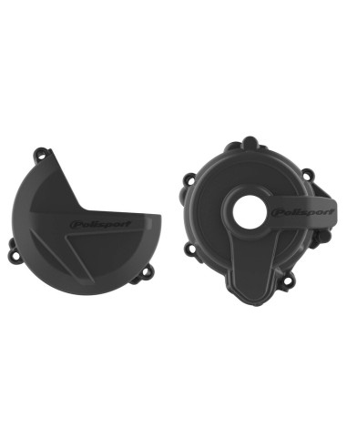 POLISPORT Clutch and Ignition Covers Protectors Black - Sherco SE250/300