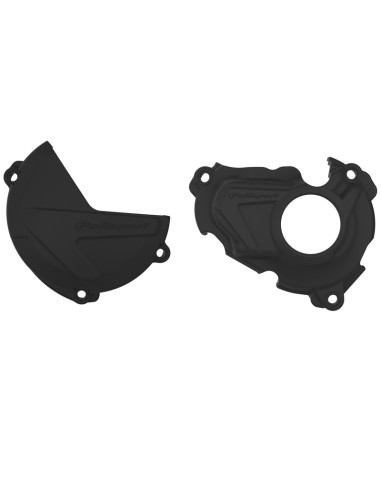 POLISPORT Clutch and Ignition Covers Protectors Black - Yamaha YZ250F