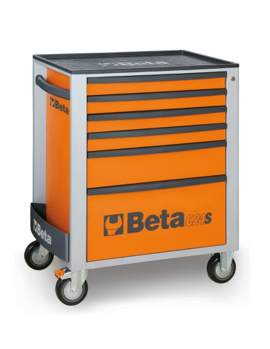 BETA Mobile Roller Cab with six drawers Orange